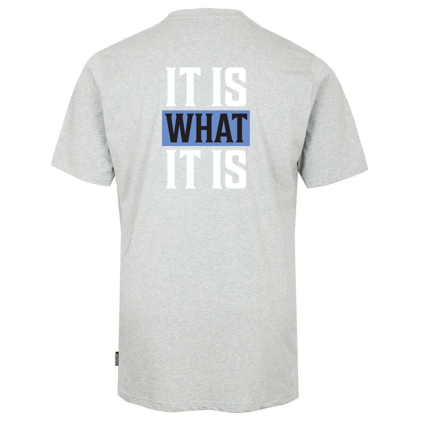 Solid State Plus Size It Is What It Is (Back Print) T-Shirt Grey Marl