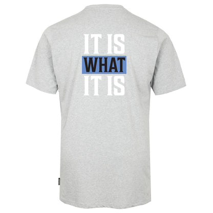 Solid State Plus Size It Is What It Is (Back Print) T-Shirt Grey Marl