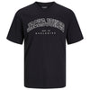 Jack & Jones Plus Size Caleb Varsity T-Shirt Black