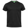 D555 Plus Size Combed Cotton V-Neck T-Shirt Black