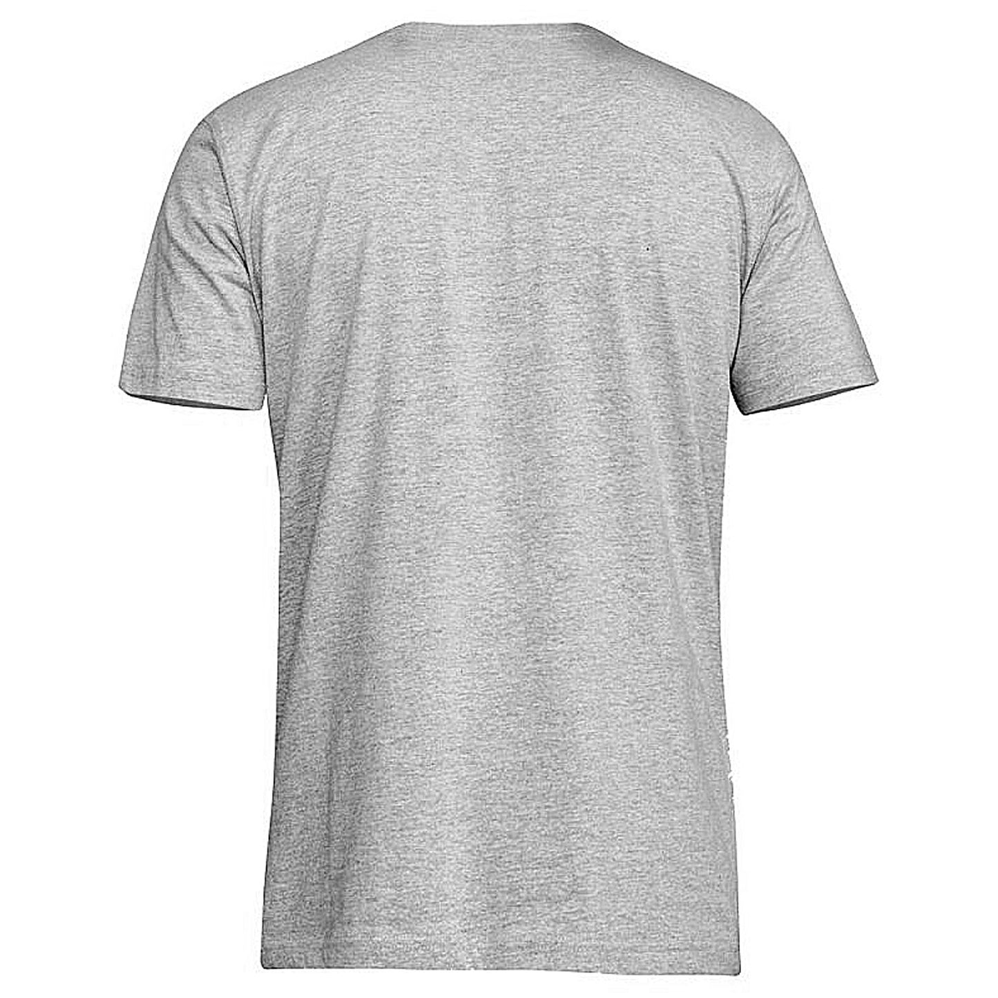 D555 Plus Size Combed Cotton V-Neck T-Shirt Grey Melange