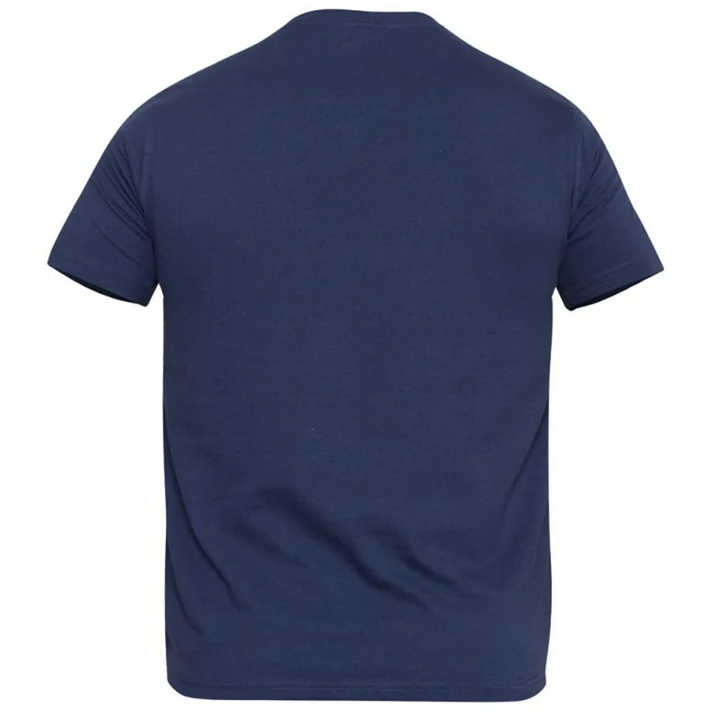D555 Plus Size Combed Cotton V-Neck T-Shirt Navy
