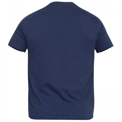 D555 Plus Size Combed Cotton V-Neck T-Shirt Navy