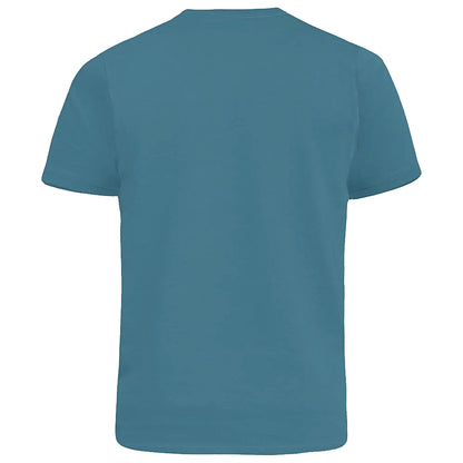 D555 Plus Size Combed Cotton V-Neck T-Shirt Teal