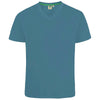 D555 Plus Size Combed Cotton V-Neck T-Shirt Teal