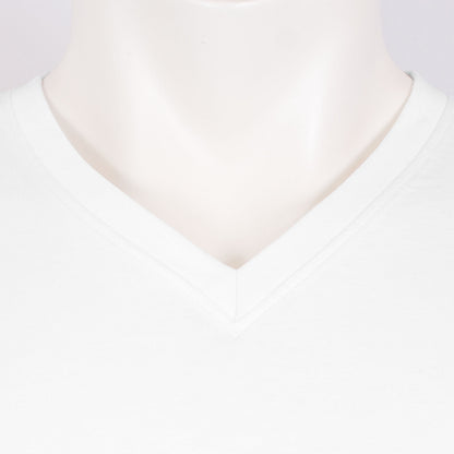 Solid State Plus Size Wisconsin V-Neck T-Shirt White