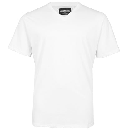 Solid State Plus Size Wisconsin V-Neck T-Shirt White