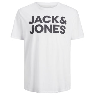 Jack & Jones Plus Size Corp Large Logo T-Shirt White