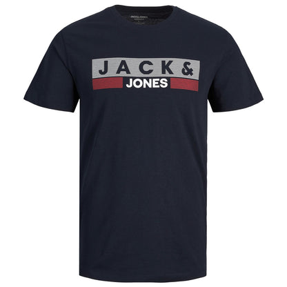 Jack & Jones Plus Size Corp Play Logo T-Shirt Navy Blazer