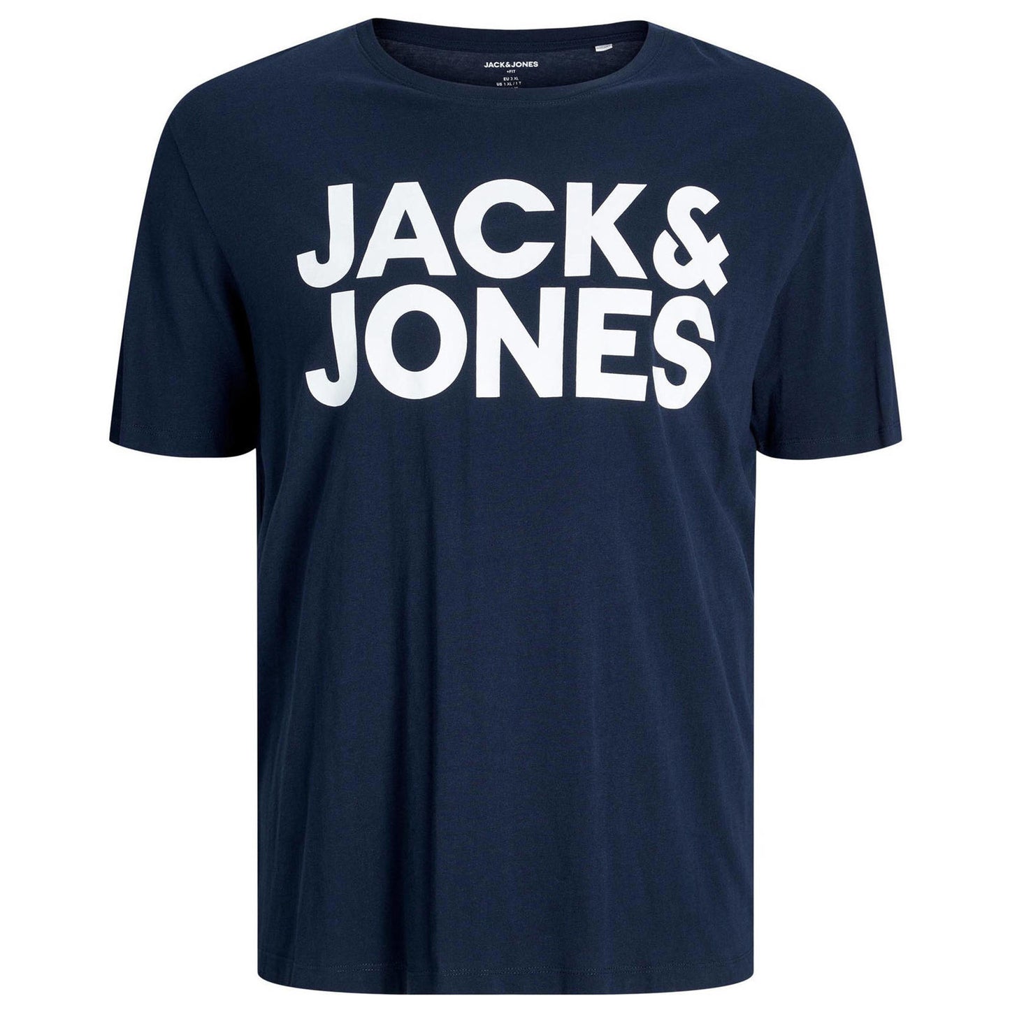 Jack & Jones Plus Size Corp Large Logo T-Shirt Navy Blazer