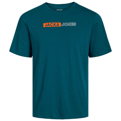 Jack & Jones Plus Size Corp Play Logo T-Shirt Deep Teal