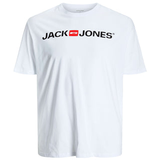 Jack & Jones Plus Size Corp Logo T-Shirt White