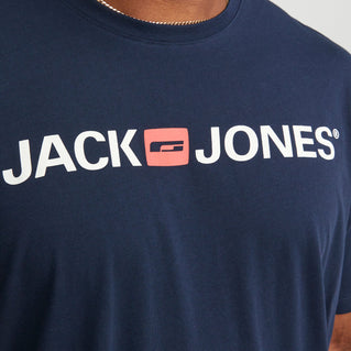 Jack & Jones Plus Size Corp Logo T-Shirt Navy Blazer