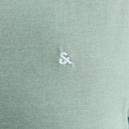 Jack & Jones Plus Size Paulos Plain T-Shirt Iceberg Green Melange