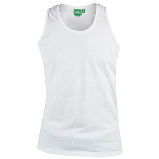 D555 Plus Size Fabio Plain Vest White