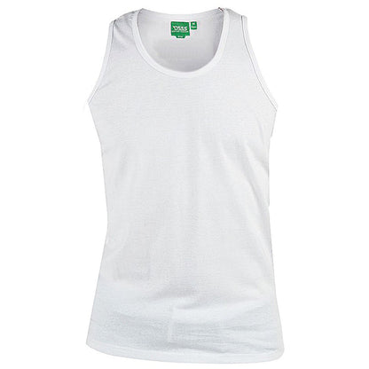 D555 Plus Size Fabio Plain Muscle Vest White