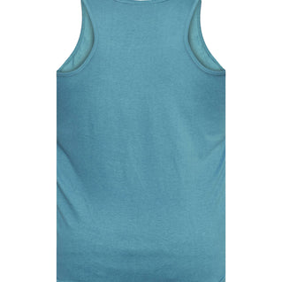 D555 Plus Size Plain Muscle Vest Teal