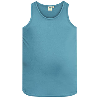 D555 Plus Size Plain Muscle Vest Teal