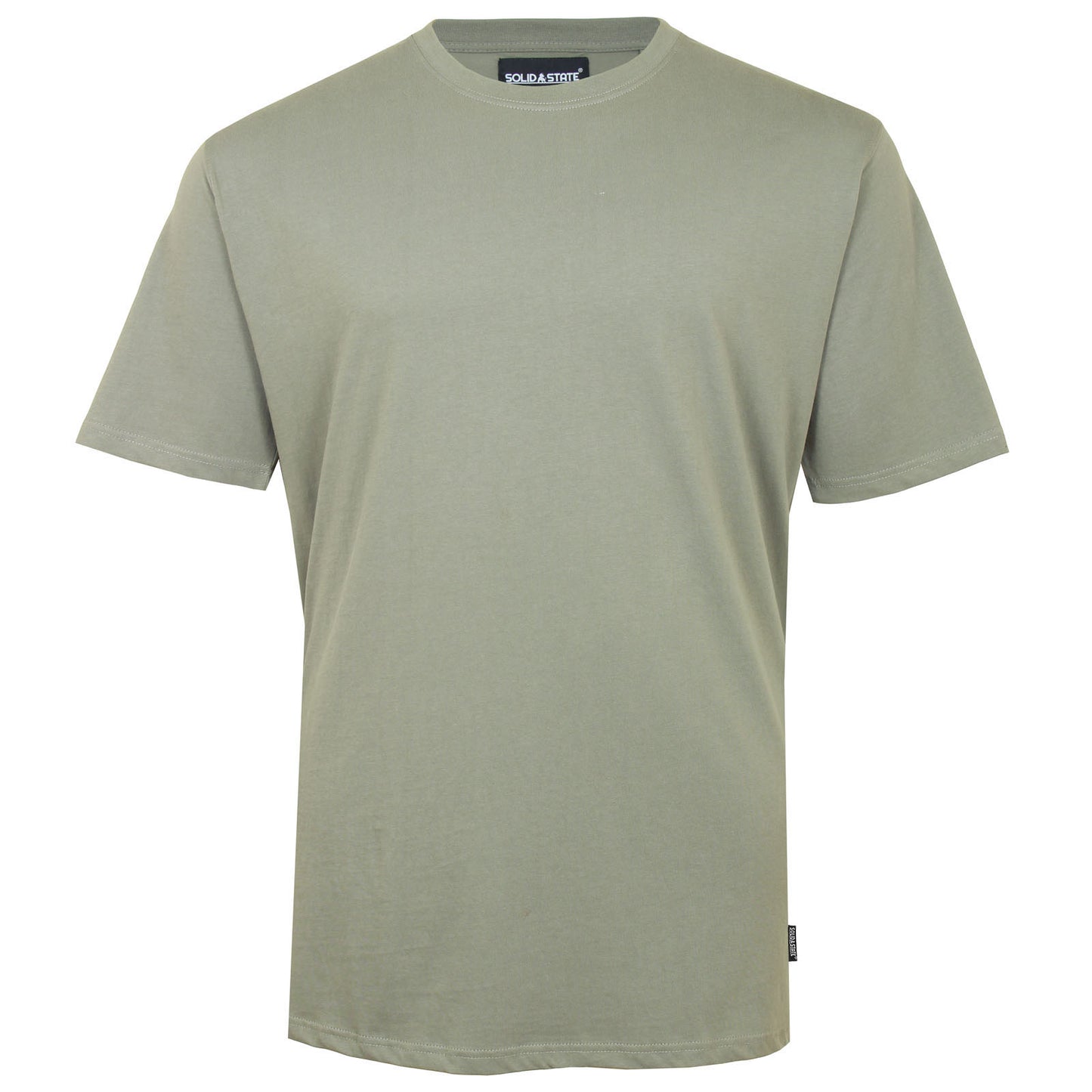 Solid State Plus Size Plain Premium Weight T-Shirt Khaki