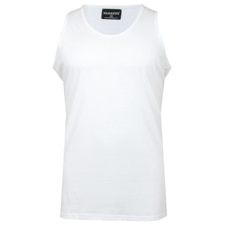 Solid State Plus Size Plain Muscle Vest White