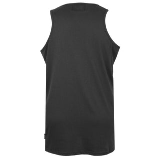 Solid State Plus Size Plain Muscle Vest Black