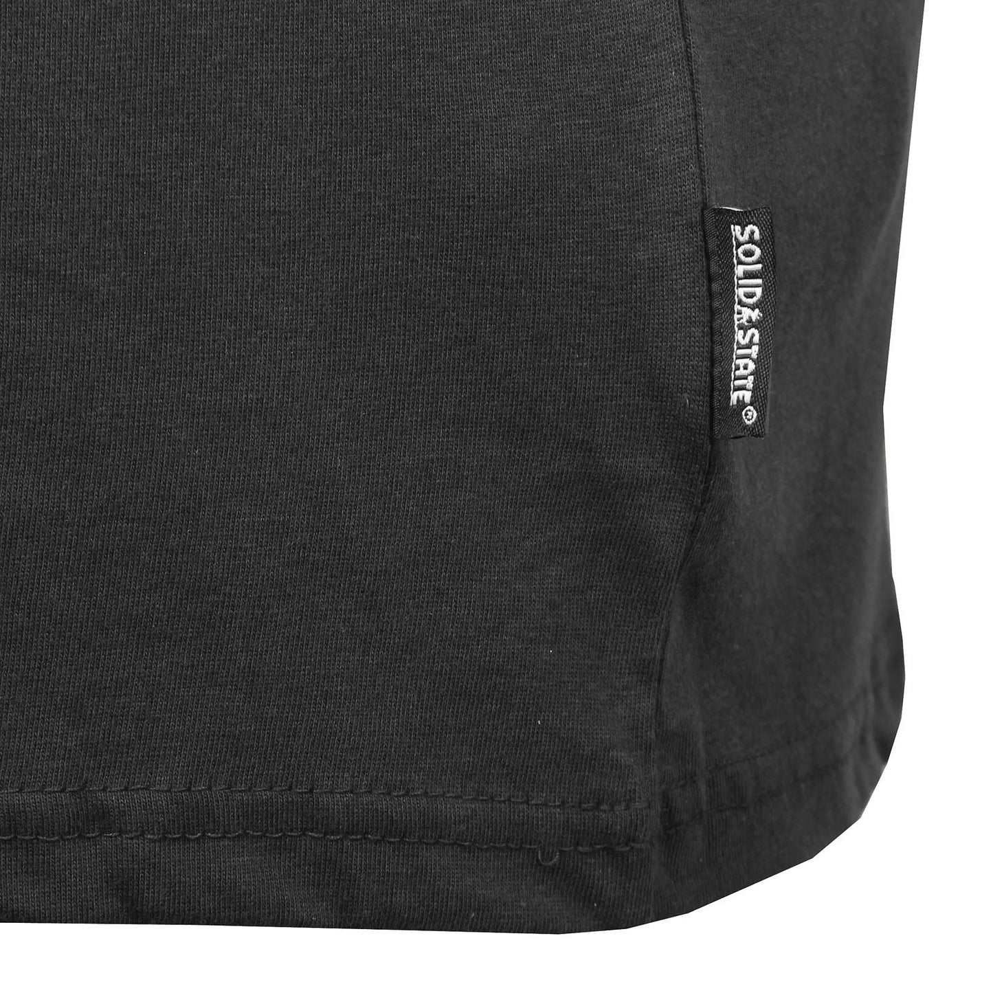 Solid State Plus Size Plain Muscle Vest Black