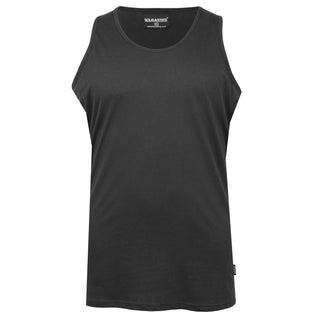 Solid State Plus Size Plain Muscle Vest Black