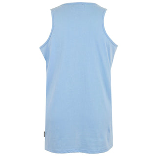 Solid State Plus Size Plain Muscle Vest Faded Denim