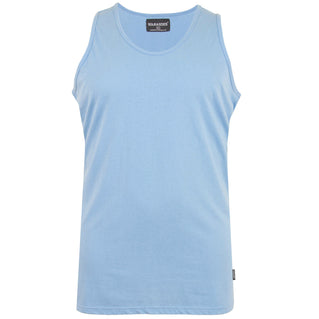 Solid State Plus Size Plain Muscle Vest Faded Denim