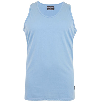 Solid State Plus Size Plain Muscle Vest Faded Denim