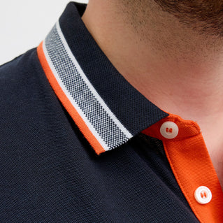 Jack & Jones Plus Size Paulos Polo Black Navy/Neon