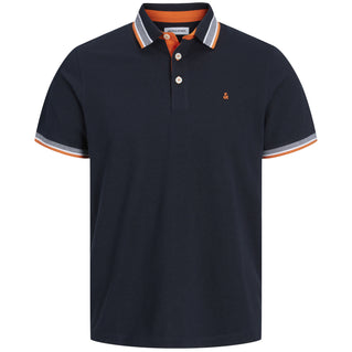 Jack & Jones Plus Size Paulos Polo Black Navy/Neon