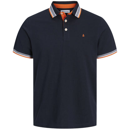 Jack & Jones Plus Size Paulos Polo Black Navy/Neon