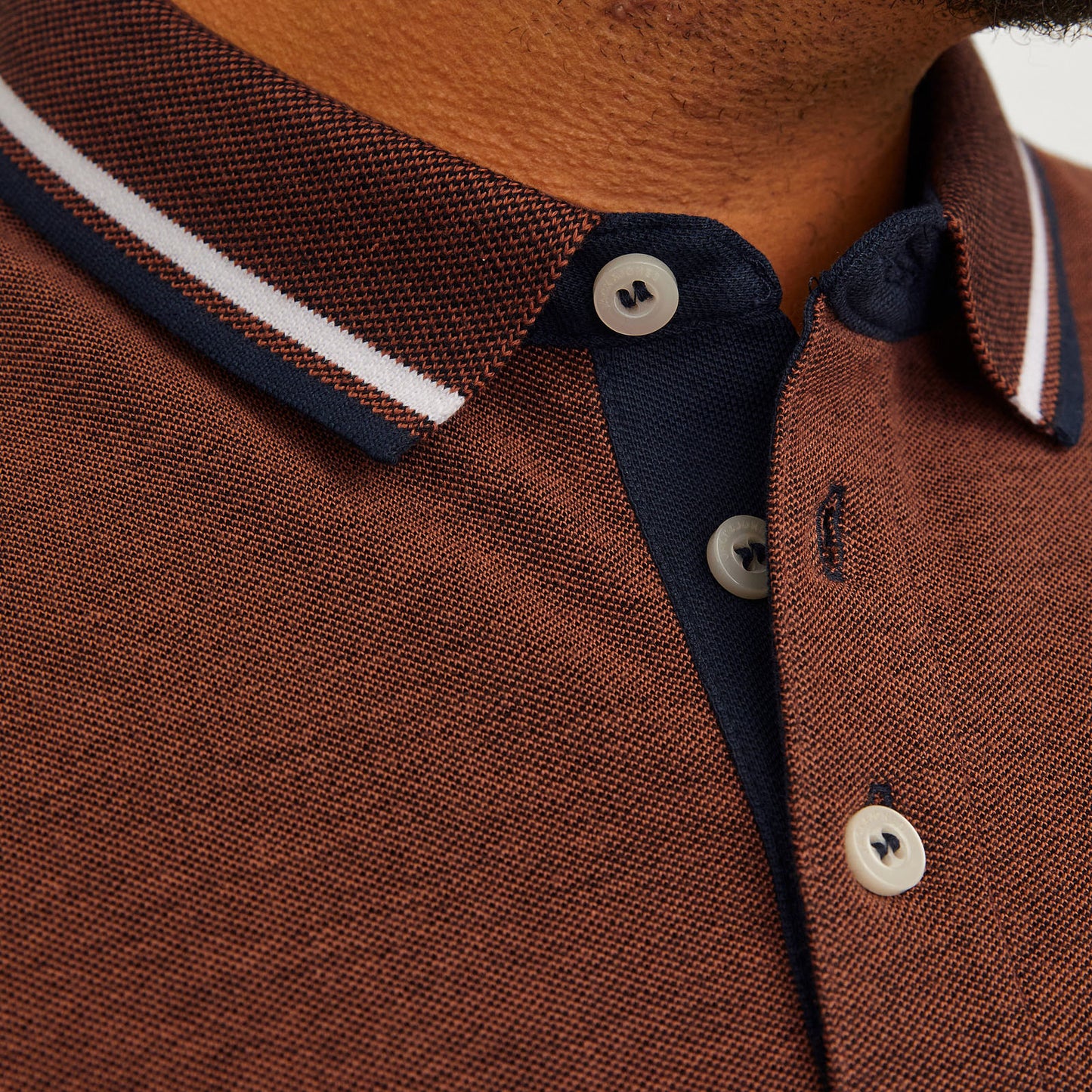 Jack & Jones Plus Size Paulos Polo Mocha Bisque