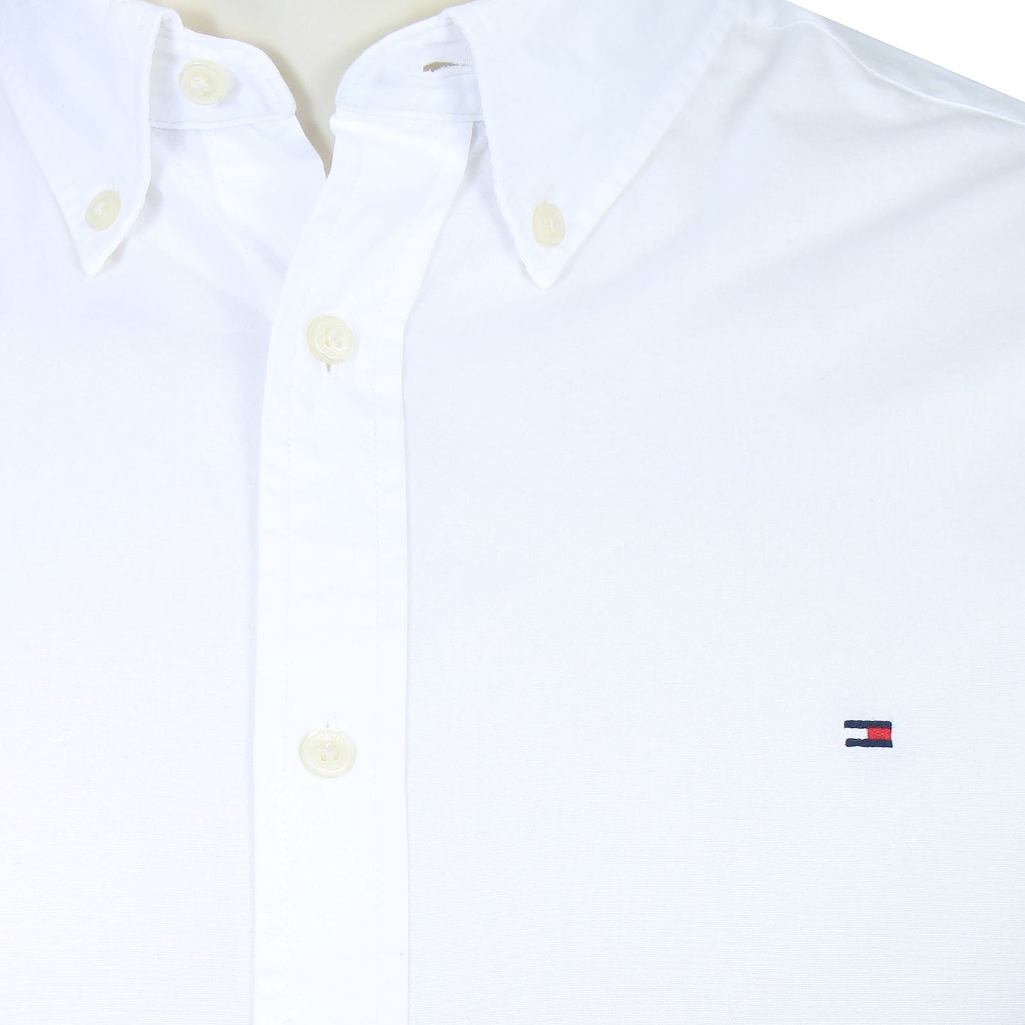 Tommy Hilfiger Plus Size Th Flex Regular Fit Long Sleeve Shirt White