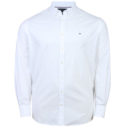 Tommy Hilfiger Plus Size Th Flex Regular Fit Long Sleeve Shirt White