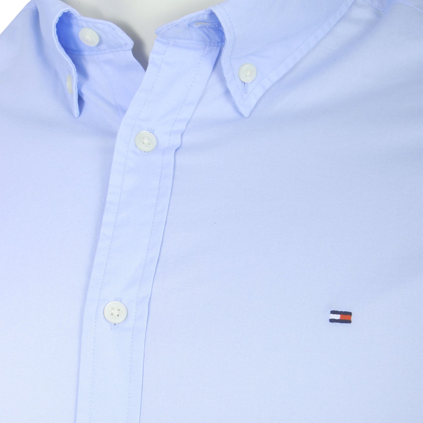 Tommy Hilfiger Plus Size Th Flex Regular Fit Long Sleeve Shirt Sweet Blue
