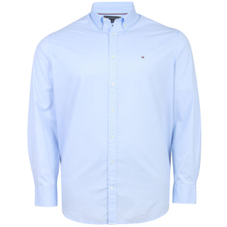 Tommy Hilfiger Plus Size Th Flex Regular Fit Long Sleeve Shirt Sweet Blue