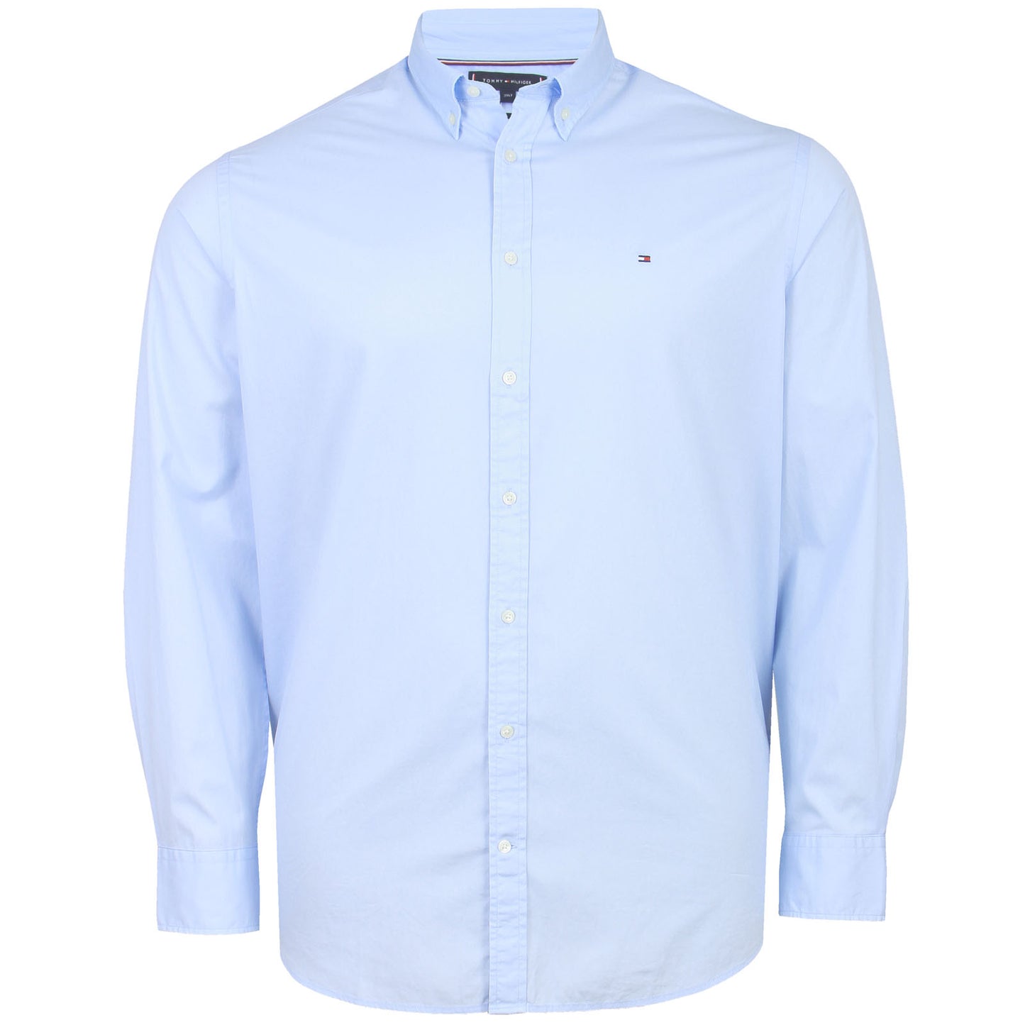 Tommy Hilfiger Plus Size Th Flex Regular Fit Long Sleeve Shirt Sweet Blue