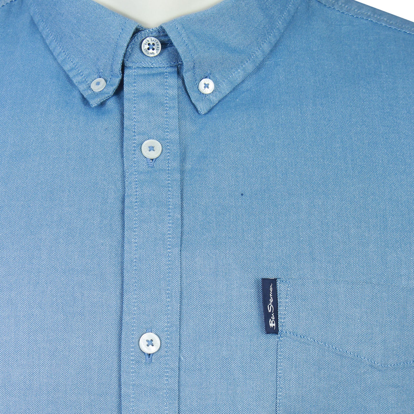 Ben Sherman Plus Size Signature Oxford Short Sleeve Shirt Airforce