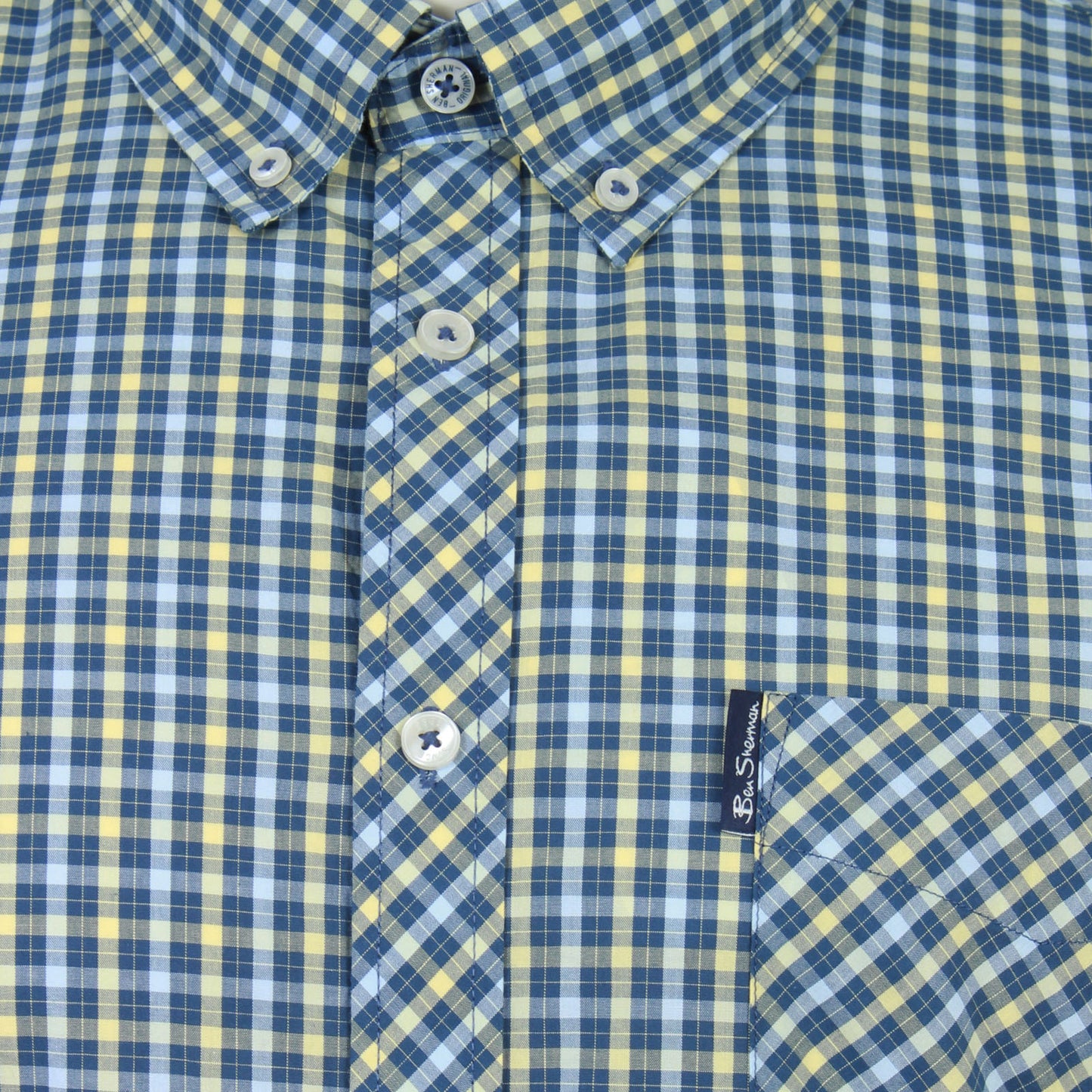 Ben Sherman Plus Size House Check Short Sleeve Shirt Corn