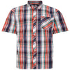 Espionage Plus Size Multi Check Short Sleeve Shirt Navy/Coral