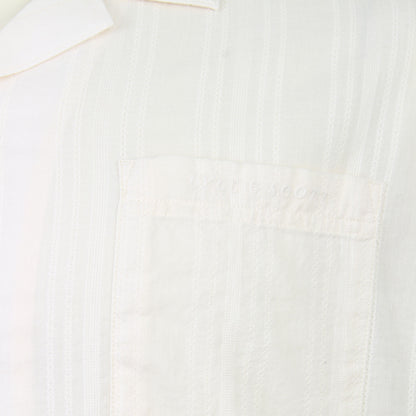 Lyle & Scott Plus Size Broderie Resort Short Sleeve Shirt Natural