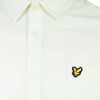 Lyle & Scott Plus Size Plain Poplin Short Sleeve Shirt Soft Matcha
