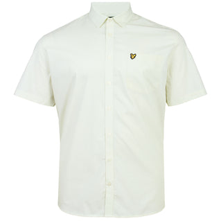 Lyle & Scott Plus Size Plain Poplin Short Sleeve Shirt Soft Matcha