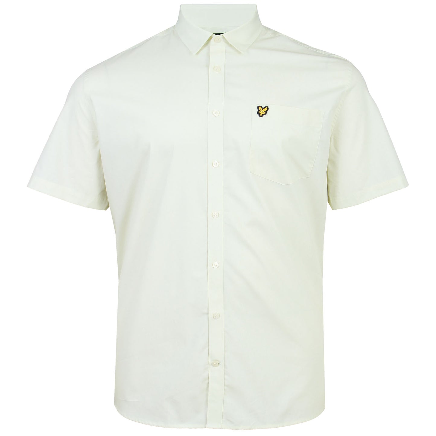 Lyle & Scott Plus Size Plain Poplin Short Sleeve Shirt Soft Matcha