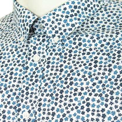 Ben Sherman Plus Size Ditsy Floral L/S Shirt Snow White