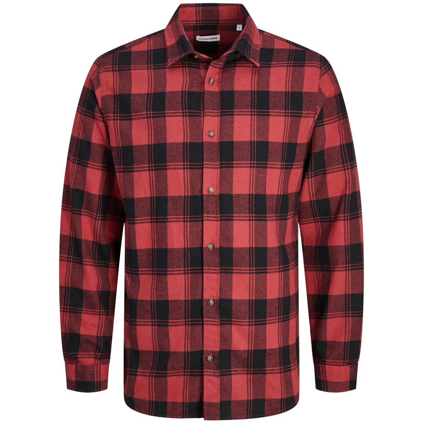 Jack & Jones Plus Size Joshua Fall Buffalo Check L/S Shirt Brick Red