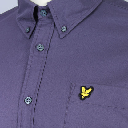 Lyle & Scott Plus Size Plain Oxford Long Sleeve Shirt Graystone