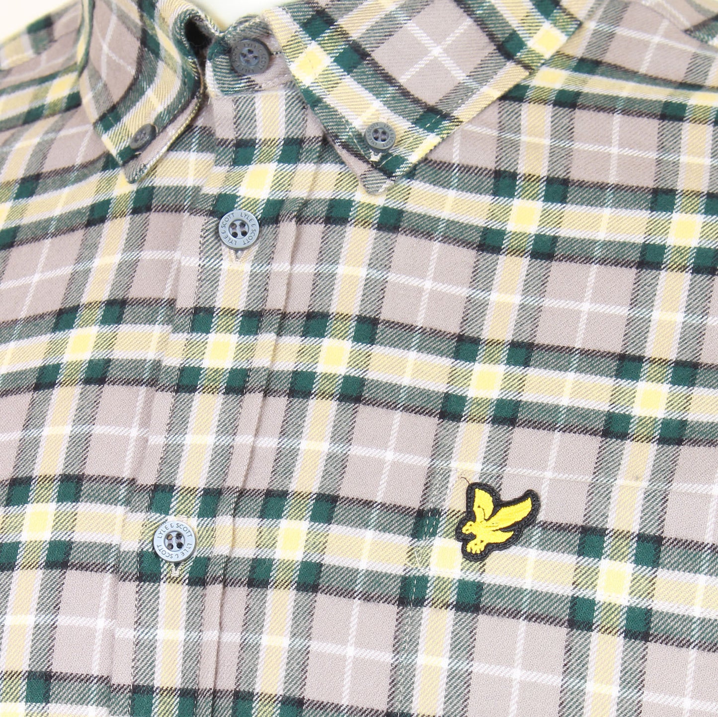Lyle & Scott Plus Size Check Flannel Long Sleeve Shirt Argyle Teal